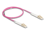 Delock LWL Kabel LC Duplex zu LC Duplex Multimode OM4 winkelbar 1 m