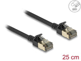 Delock RJ45 Netzwerkkabel Cat.8.1 F/FTP Slim Pro 0,25 m schwarz