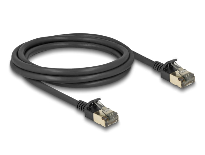 Delock RJ45 Netzwerkkabel Cat.8.1 F/FTP Slim Pro 2 m schwarz