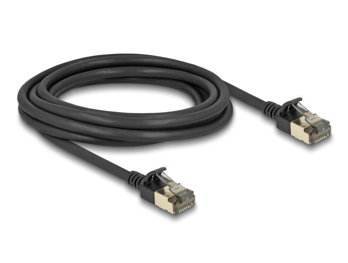 Delock RJ45 Netzwerkkabel Cat.8.1 F/FTP Slim Pro 3 m schwarz
