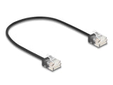 Delock RJ45 Netzwerkkabel Cat.6 UTP Ultra Slim 0,3 m schwarz mit kurzen Steckern