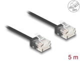 Delock RJ45 Netzwerkkabel Cat.6 UTP Ultra Slim 5 m schwarz mit kurzen Steckern