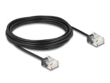 Delock RJ45 Netzwerkkabel Cat.6 UTP Ultra Slim 5 m schwarz mit kurzen Steckern