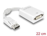 Delock Adapter DisplayPort 1.1 Stecker > DVI Buchse Passiv weiß