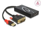 Delock Adapter DVI Stecker > DisplayPort 1.2 Buchse schwarz