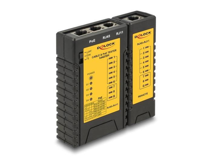 Delock Kabeltester RJ45 / RJ12 / PoE
