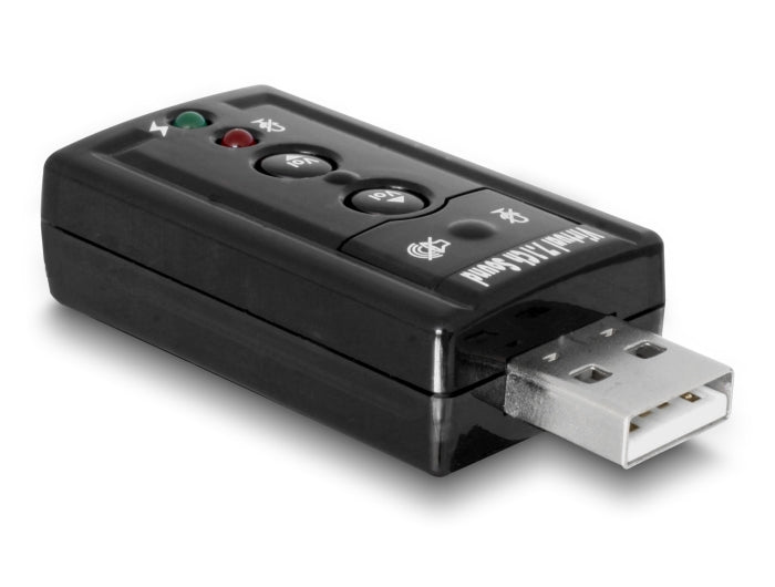 Delock Externer USB 2.0 Sound Adapter Virtual 7.1 - 24 bit / 96 kHz mit S/PDIF