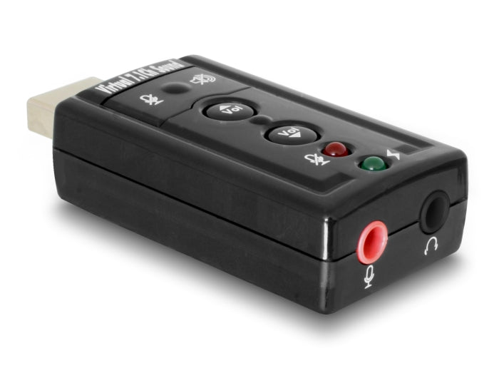 Delock Externer USB 2.0 Sound Adapter Virtual 7.1 - 24 bit / 96 kHz mit S/PDIF