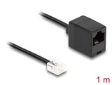 Delock Telefonkabel RJ11 Stecker zu RJ45 Buchse schwarz 1 m