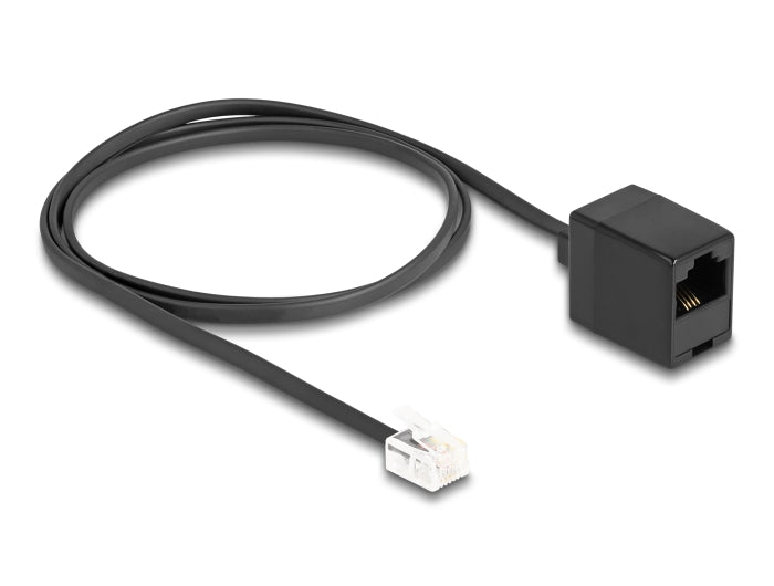 Delock Telefonkabel RJ11 Stecker zu RJ45 Buchse schwarz 1 m