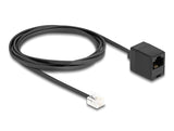 Delock Telefonkabel RJ11 Stecker zu RJ45 Buchse schwarz 2 m