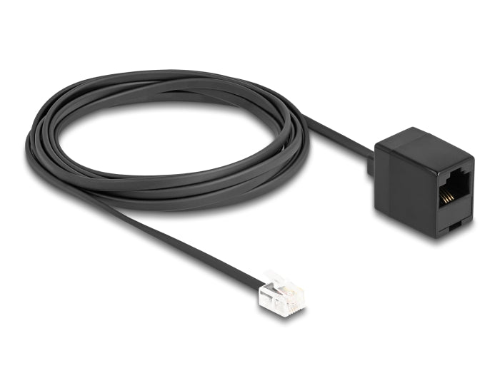 Delock Telefonkabel RJ11 Stecker zu RJ45 Buchse schwarz 3 m