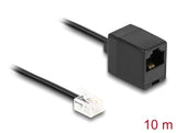 Delock Telefonkabel RJ11 Stecker zu RJ45 Buchse schwarz 10 m
