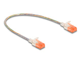 Delock RJ45 Netzwerkkabel Cat.6A U/UTP Slim 0,3 m transparent