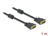 Delock Kabel DVI 24+1 Stecker > DVI 24+1 Stecker 1 m schwarz