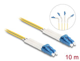 Delock LWL Kabel LC Duplex zu LC Duplex Singlemode OS2 winkelbar 10 m