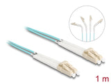Delock LWL Kabel LC Duplex zu LC Duplex Multimode OM3 winkelbar 1 m