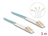Delock LWL Kabel LC Duplex zu LC Duplex Multimode OM3 winkelbar 3 m