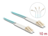 Delock LWL Kabel LC Duplex zu LC Duplex Multimode OM3 winkelbar 10 m