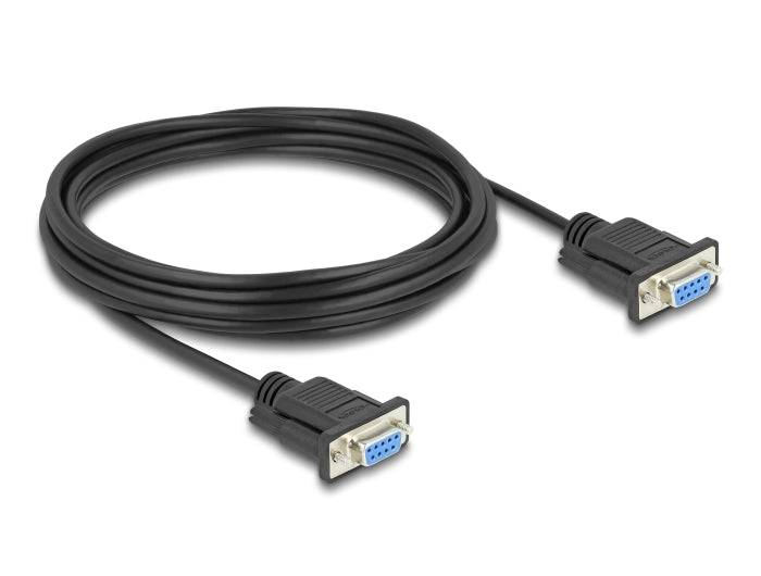 Delock RS-232 Kabel Seriell D-Sub9 Buchse zu Buchse mit schmalem Steckergehäuse 5 m