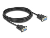 Delock RS-232 Kabel Seriell D-Sub9 Buchse zu Buchse mit schmalem Steckergehäuse 5 m