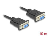 Delock RS-232 Kabel Seriell D-Sub9 Buchse zu Buchse mit schmalem Steckergehäuse 10 m