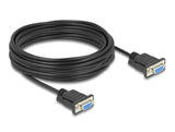 Delock RS-232 Kabel Seriell D-Sub9 Buchse zu Buchse mit schmalem Steckergehäuse 10 m