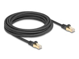 Delock RJ45 Netzwerkkabel mit Geflechtmantel Cat.6A S/FTP Stecker zu Stecker 5 m schwarz
