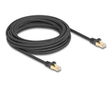Delock RJ45 Netzwerkkabel mit Geflechtmantel Cat.6A S/FTP Stecker zu Stecker 7,5 m schwarz