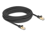 Delock RJ45 Netzwerkkabel mit Geflechtmantel Cat.6A S/FTP Stecker zu Stecker 10 m schwarz