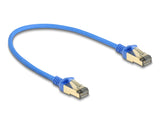 Delock RJ45 Netzwerkkabel Cat.8.1 F/FTP Slim 0,3 m blau