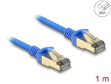 Delock RJ45 Netzwerkkabel Cat.8.1 F/FTP Slim 1 m blau