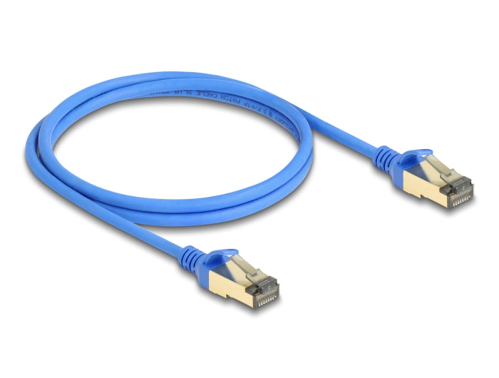 Delock RJ45 Netzwerkkabel Cat.8.1 F/FTP Slim 1 m blau