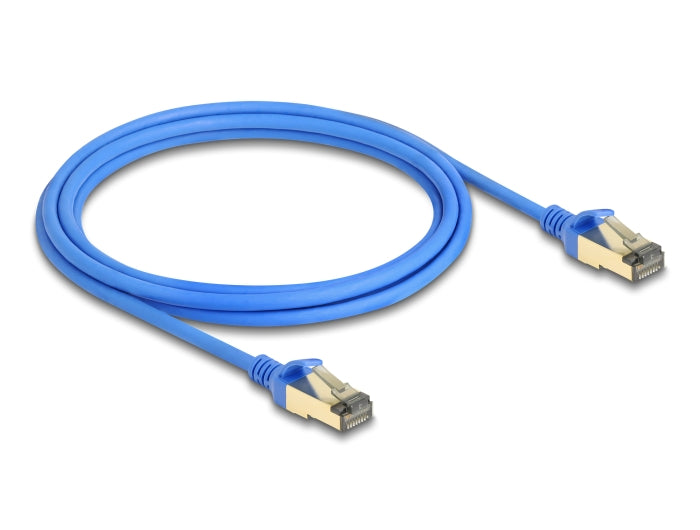 Delock RJ45 Netzwerkkabel Cat.8.1 F/FTP Slim 2 m blau