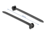 Delock Kabelbinder mit Metallzunge L 203 x B 12,7 mm 10 Stück schwarz