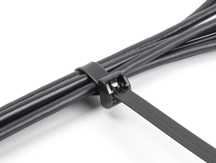 Delock Kabelbinder mit Metallzunge L 203 x B 12,7 mm 10 Stück schwarz