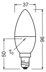 LEDVANCE LED-Kerzenlampe E14 B40 4,9W ws LED Classic B 40 Recycled Plastic 4 4000