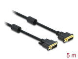 Delock Verlängerungskabel DVI 24+1 Stecker > DVI 24+1 Buchse 5 m schwarz