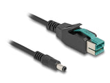 Delock PoweredUSB Kabel Stecker 12 V zu DC 5,5 x 2,5 mm Stecker 2 m
