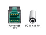 Delock PoweredUSB Kabel Stecker 12 V zu DC 5,5 x 2,5 mm Stecker 2 m
