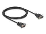 Delock RS-232 Seriell Kabel D-Sub9 Stecker zu Stecker mit schmalem Steckergehäuse 2 m