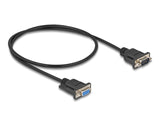 Delock RS-232 Kabel Seriell D-Sub9 Stecker zu Buchse mit schmalem Steckergehäuse 0,5 m