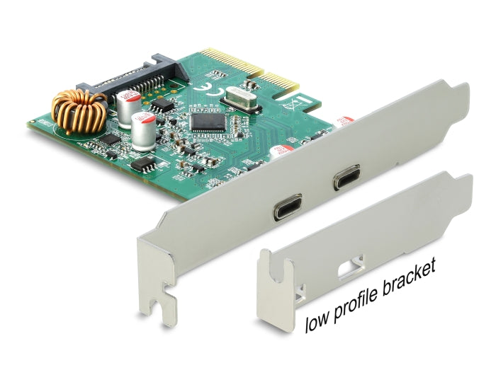 Delock PCI Express x4 Karte zu 2 x extern USB 10 Gbps USB Type-C™ Buchse