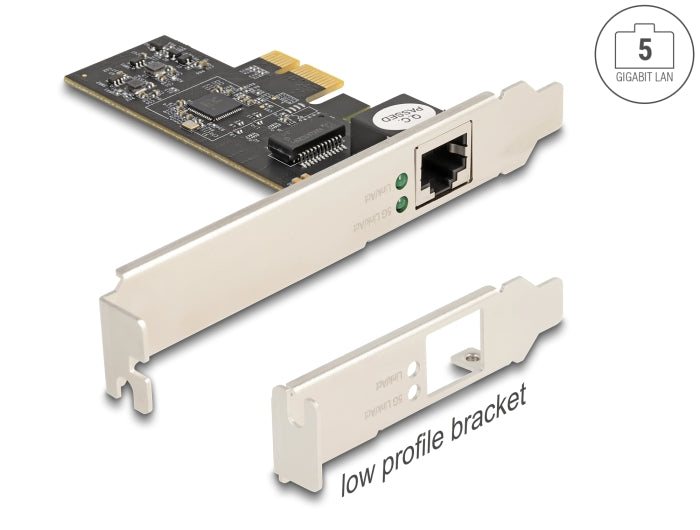 Delock PCI Express x1 Netzwerkkarte 5 Gigabit LAN 1 x RJ45 RTL8126