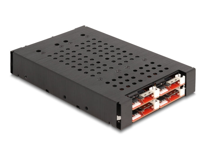 Delock 3.5″ Wechselrahmen für 4 x M.2 NVMe SSD mit Slim SAS SFF-8654 Anschluss