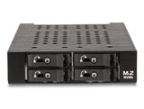 Delock 3.5″ Wechselrahmen für 4 x M.2 NVMe SSD mit Slim SAS SFF-8654 Anschluss