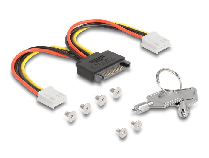Delock 3.5″ Wechselrahmen für 2 x M.2 NVMe SSD mit Slim SAS SFF-8654 Anschluss