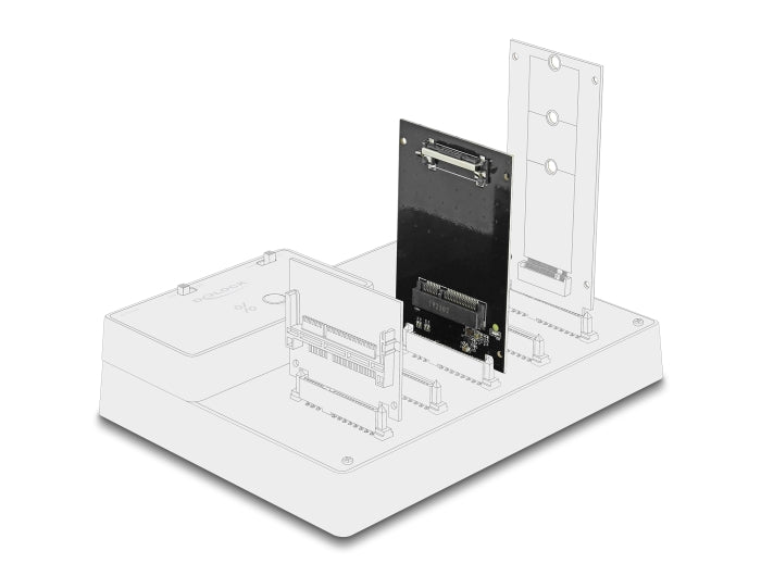 Delock SATA 22 Pin Stecker zu mSATA Slot Adapter