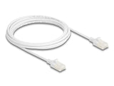 Delock RJ45 Netzwerkkabel Cat.6A Stecker zu Stecker mit robuster Rastnase Industrietauglich U/UTP Slim 3 m weiß