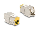 Delock Keystone Modul RJ45 Buchse zu LSA Cat.6A werkzeugfrei gelb Set 10 Stück